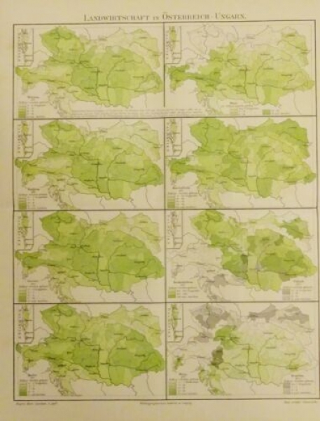 1899 - alter Druck - Landwirtschaft in Österreich-Ungarn